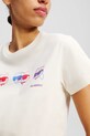 Ρούχα Βαμβακερό μπλουζάκι Karl Lagerfeld A2W17114 μπεζ