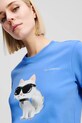 Одежда Хлопковая футболка Karl Lagerfeld IKON AQUARELLE A2W17119 голубой