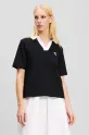 Karl Lagerfeld t-shirt bawełniany bawełna czarny A2W17111