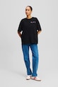 Karl Lagerfeld tricou din bumbac negru A2W17113