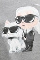 Βαμβακερό μπλουζάκι Karl Lagerfeld IKON A3W17077 γκρί