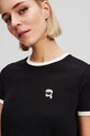 Odzież Karl Lagerfeld t-shirt bawełniany A3W17078 czarny