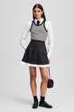 Karl Lagerfeld top bawełniany czarny A3W17079