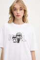 Karl Lagerfeld pamut póló fehér A3W17084