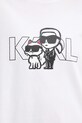 Karl Lagerfeld pamut póló A3W17084 fehér