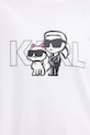 Хлопковая футболка Karl Lagerfeld A3W17084 белый