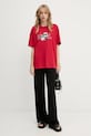 Хлопковая футболка Karl Lagerfeld A3W17084 красный AA00