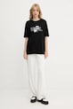 Хлопковая футболка Karl Lagerfeld A3W17084 чёрный AA00