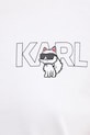 Karl Lagerfeld pamut póló A3W17085 fehér