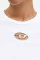 Diesel t-shirt in cotone T-UNCUTIE-LONG-OD-Q1 A16839.0CLBR bianco