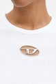 Diesel tricou din bumbac T-UNCUTIE-LONG-OD-Q1 A16839.0CLBR alb