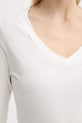 Bavlněné tričko s dlouhým rukávem American Vintage GAMI02E bílá