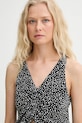 Renewed camicetta in cotone creative upcycling nero koszulowy.top