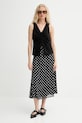 Renewed camicetta in cotone creative upcycling koszulowy.top nero AA00