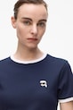 Odzież Karl Lagerfeld t-shirt A4W17097 granatowy