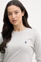 Polo Ralph Lauren tričko s dlouhým rukávem dámské bavlněné šedá 211B14604
