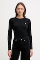 Polo Ralph Lauren longsleeve bawełniany bawełna czarny 211B14604
