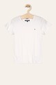 Tommy Hilfiger - T-shirt dziecięcy 74-176 cm bawełna biały KG0KG03705