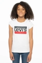 biały Levi's T-shirt dziecięcy Dziewczęcy