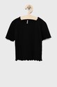 Kids Only t-shirt dziecięcy z elastanem czarny 15225338.Black