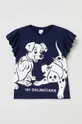 granatowy OVS t-shirt bawełniany dziecięcy Dziewczęcy