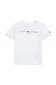 biały Tommy Hilfiger t-shirt dziecięcy Dziewczęcy