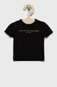 μαύρο Παιδικό μπλουζάκι Tommy Hilfiger Για κορίτσια