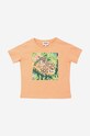 Дитяча бавовняна футболка Kenzo Kids Short Sleeves Tee-Shirt бавовна помаранчевий K15484
