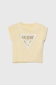 Guess t-shirt dziecięcy z elastanem żółty J81I15.J1311.PPYH