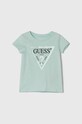 Guess t-shirt bawełniany nadruk turkusowy K73I56.K8HM0.PPYH
