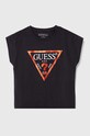 Guess maglietta per bambini tessuto elasticizzato nero J81I15.J1311.9BYH