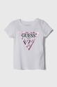 Дитяча бавовняна футболка Guess бавовна білий K73I56.K8HM0.9BYH