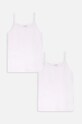 Coccodrillo top din bumbac pentru copii 2-pack uni alb XCX407202BAU