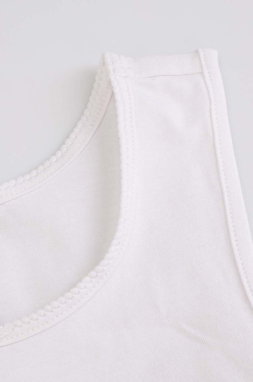 Dziewczynka Coccodrillo top bawełniany dziecięcy 2-pack XCX407203BAU biały