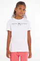biały Tommy Hilfiger T-shirt bawełniany dziecięcy Dziecięcy