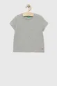 szary United Colors of Benetton t-shirt bawełniany dziecięcy Dziecięcy