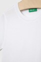 Chłopiec United Colors of Benetton t-shirt bawełniany dziecięcy 3I1XC109W.G.NOS biały