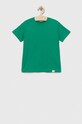 United Colors of Benetton tricou de bumbac pentru copii uni verde 3I1XC109W.G.NOS