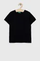 чорний Дитяча бавовняна футболка United Colors of Benetton Дитячий