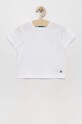 United Colors of Benetton tricou de bumbac pentru copii uni alb 3I1XG106Z.P.NOS