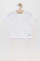 United Colors of Benetton tricou de bumbac pentru copii uni alb 3I1XG106Z.P.NOS