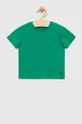 зелёный Детская хлопковая футболка United Colors of Benetton Детский