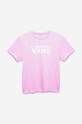 Vans tricou de bumbac pentru copii print roz VN0A53P2ZY2