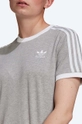 szary adidas Originals t-shirt bawełniany adicolor Classics 3-Stripes