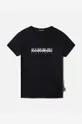 czarny Napapijri t-shirt bawełniany dziecięcy Dziecięcy