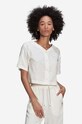 adidas Originals t-shirt lniany Baseball Tee crop top czarny HB9538