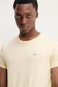 Bavlněné tričko Tommy Jeans žlutá DM0DM04411
