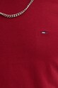 Tommy Jeans tricou din bumbac DM0DM04411 burgundia