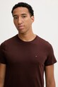Tommy Jeans t-shirt bawełniany brązowy DM0DM04411