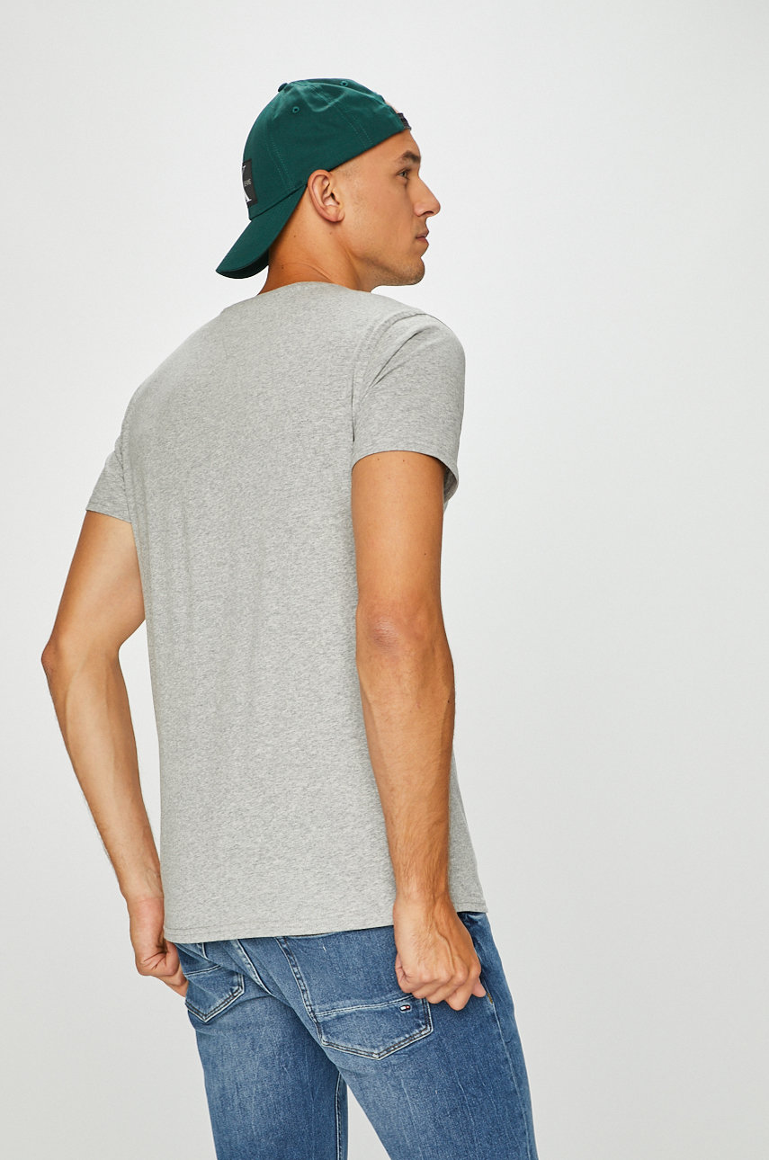 jasny szary Tommy Jeans - T-shirt DM0DM04411